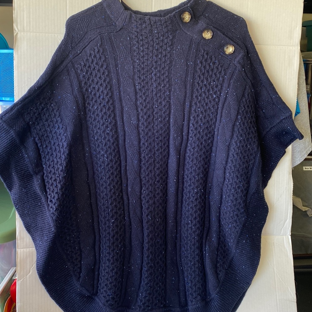 Talbots navy poncho